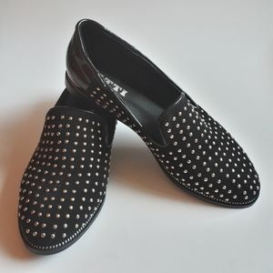 Brand New black shoes with metal dots